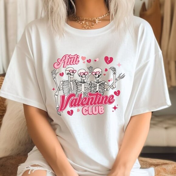 Other - Anti Valentine Club T-Shirt, Valentine Shirt, Valentines Day Shirt